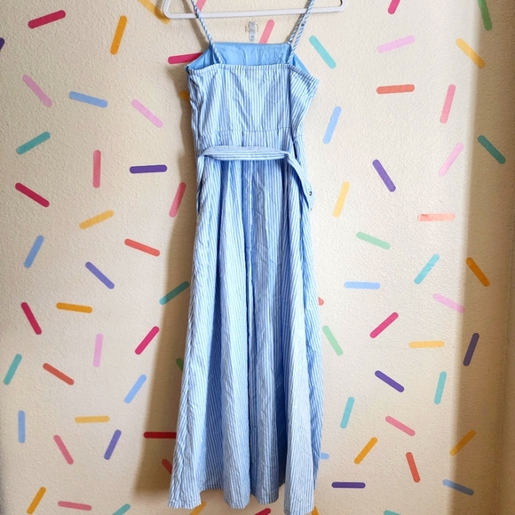 A New Day Belted Midi Bandeau Dress NWT Striped - Picture 9 of 12